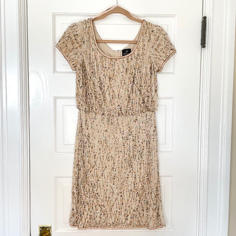 Adrianna Papell Short Sequin Dress